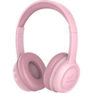 ATouch Kinderkoptelefoon Lite-X – Volumebegrenzing - Koptelefoon kinderen – Microfoon – Bluetooth koptelefoon – Duurzaam – Roze