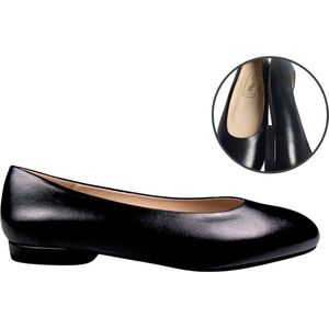 Stravers - Ballerina's met laag hakje Maat 33 Zwart Zacht Leer Dames Kleine Maten