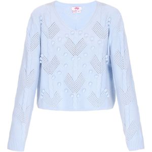 MYMO - Trui - Lichtblauw - Effen - Lange Mouw