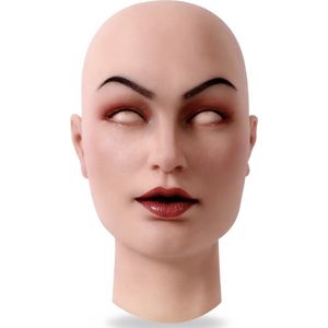 Siliconen Masker-Vrouwenmasker- Masker- Gezichtsmasker-Cosplay-Transgender-Travestie- Gezicht-Crossdresser- Cosplay