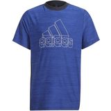 Adidas - A.r Htr - T-shirt - Blauw - Korte Mouwen - 5-6 Jaar