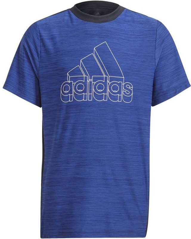 Adidas - A.r Htr - T-shirt - Blauw - Korte Mouwen - 5-6 Jaar