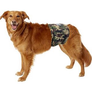SharonB Hondenluier Camouflage Maat L - Wasbaar - Verstelbaar 57-63 cm - Plasband