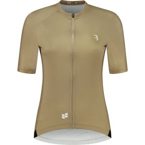 BBB Cycling Fietsshirt Dames Korte Mouw DonnaFit R - Wielershirt Dames Korte Mouw - Duurzaam Wielrenshirt Dames - Macchiato - Maat L - BBW-413