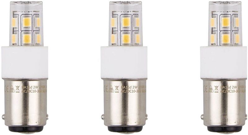 SPL - Ba15d LED Lamp - Neutraal Wit - 2W - 200lm - LED Buislamp T17 - 3 Stuks