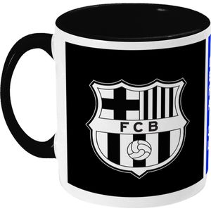 FC Barcelona Mok - Logo - Koffiemok - Barcelona - UEFA - Champions League - Voetbal - Beker - Koffiebeker - Theemok - Zwart - Limited Edition