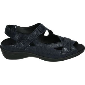 Durea 7258 H - Platte sandalenDames Sandalen - Kleur: Blauw - Maat: 37