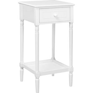 Néos® Nachtkastje - 1 Lade - Barok - MDF - Wit - 35x35x70.5cm