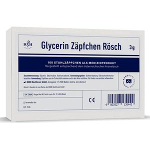 Rösch & Handel Glycerine Zetpillen 3 gr. - 100 stuks verpakking