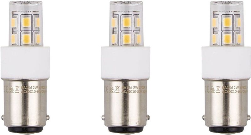 SPL - Ba15d - LED Lamp - Warm Wit - 2W - 190 lumen - LED Buislamp T17 - 3 Stuks