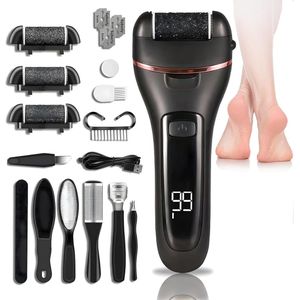 Elektrische Voetverzorging: Professionele Eeltverwijderaar met Antislip Handgreep en 3 Vervangrollen – IPX7 Waterdicht