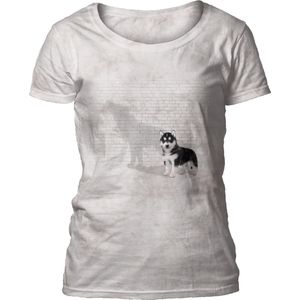 Ladies T-shirt Shadow of Greatness Dog White XXL