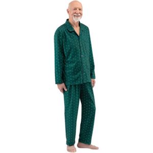 Martel | Adam | warme en dikke katoen herenpyjama | donkergroen | gemaakt in europa | XL