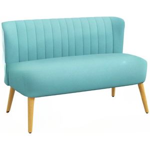 Tweezits Sofa – Kleine Bank – Zitbank - 2-Zits Bank – Loveseat – Compact Formaat – Velvet Stof - Fris Groen