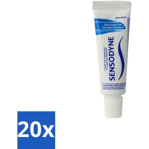 Sensodyne - Tandpasta - Extra Fresh Gel - Mini - Compact voor Reizen - 15 ml - Bulkverpakking - 20 stuks