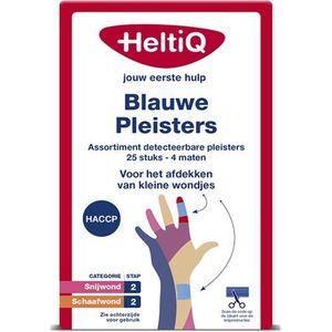 HeltiQ Detecteerbare Pleisterstrips Assorti PE- 10 x 1 doosjes voordeelverpakking
