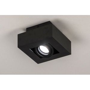 Lumidora Plafondlamp 13781 - GU10 - Zwart - Metaal - ⌀ 14 cm