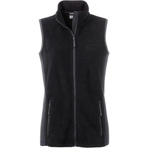 James and Nicholson Dames/dames Workwear Fleece Bodywarmer (Zwart/Koolstof)