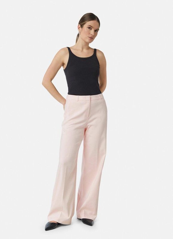 Pantalon - Powder Rose - Met Riemlussen en Steekzakken