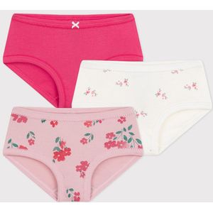 Petit Bateau Set van katoenen onderbroekjes met hoge taille en bloemenprint voor kinderen