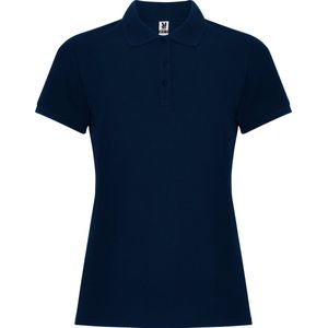 Donker Blauwe dames unisex Polo korte mouwen Pegaso merk Roly maat L