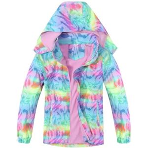 Meisjes Fleece Softshell Jacket Waterdicht Bedrukt voor Lente en Herfst