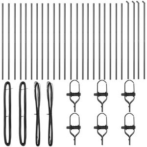 vidaXL - Boompalen - 26 - stuks - Grijs - Ø32 - mm - 200 - cm - Gegalvaniseerd - Staal