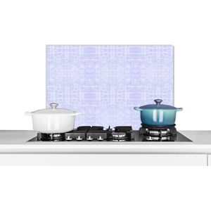 Spatscherm keuken - Leer - Blauw - Dierenvel - Dier - 70x50 cm - Achterwand - Spatwand fornuis