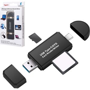 DynaBright SD Kaart lezer USB C - Card reader USB 3.0 - Kaartlezer SD kaart - Geheugenkaartlezer - Micro SD kaartlezer - USB kaartlezer
