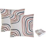 ESPRIT - Kussenset - Regenboog - 45 x 5 x 45 cm - 2 Stuks