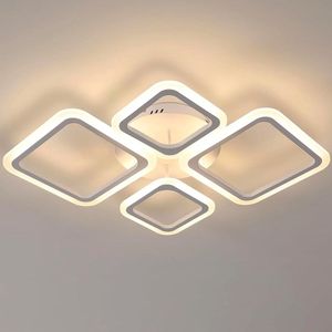 Goeco plafondlamp - 70cm - Groot - LED - 41W - 3000K - warmwitte - vierkante - voor slaapkamer, keuken, hal, woonkamer