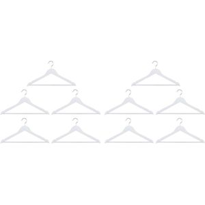 alpina Witte Kleerhangers 10 Stuks - Hout