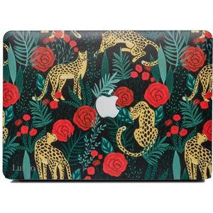 Lunso Geschikt voor MacBook Air 13 inch (2018-2019) cover hoes - case - Leopard Roses