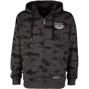 Rock Rebel by EMP Camouflage jasje met capuchon en rugprint - Heren - S