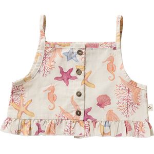 Marina | Ruffle Singlet | Zeedieren print | Meisjes top | Crop-top | Maat 80 t/m 140 | YOU