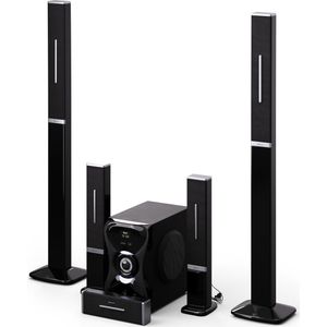 Auna - Geluidssysteem 5.1 - Home Cinema Set - Zwart - 120 W Uitgangsvermogen, Bluetooth, Karaoke-functie