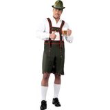 Fiestas Guirca - Lederhose Tyrolean Zwart/ Rood maat M (48-50)