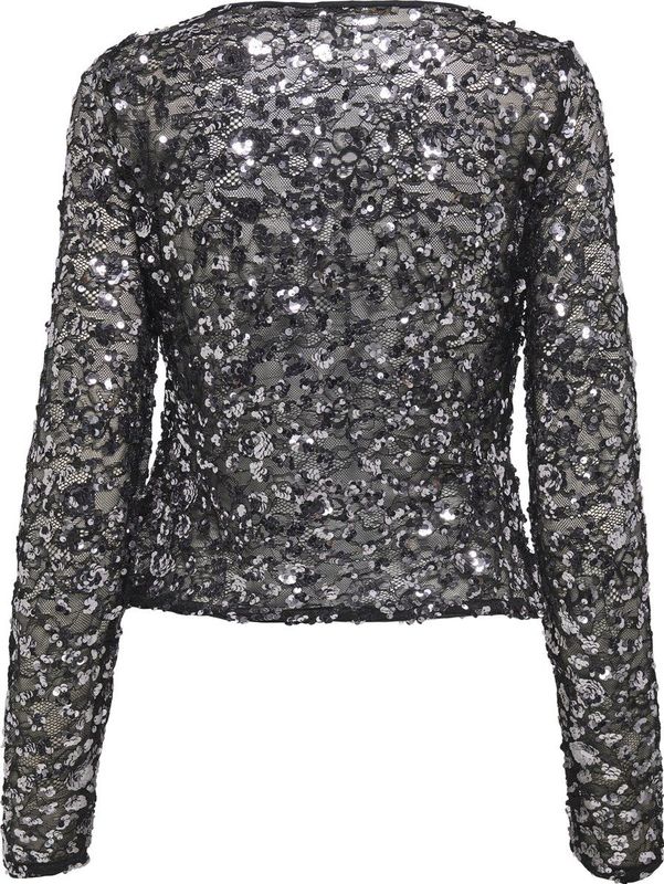 ONLY - ONLPALEMA - Pailletten Top - Dames - Lange Mouwen