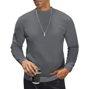 Lange Mouwen Coltrui T-shirt voor Heren - Casual Thermoshirt voor Koud Weer