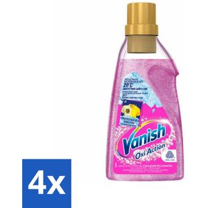 4 x Vanish - Vlekverwijderaar - Oxi Action Wasbooster Gel - Voor Gekleurde Was - 750 ml - Vlekkenverwijderaar - Wasbooster - Gekleurde Was - Wasmiddel - Wasgel