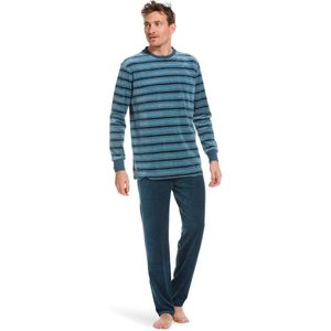 Pastunette heren pyjama velours 23222-614-2 - Blauw - M/50