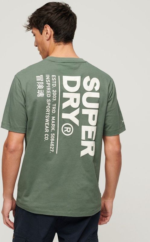Superdry - Utility Sport Logo T-shirt - Heren - Losse Pasvorm