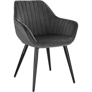 Rootz Velvet Eetkamerstoel - Elegante stoel - Comfortabel zitcomfort - Luxe fluweel - Stevig metalen frame - Antislipontwerp - 45 cm x 40 cm x 84 cm