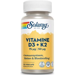 Solaray Vitamine D3&K2 120 Capsules