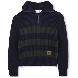 Timberland Blouse m. Rits - Gebreid - Navy/Groen - Timberland - 10 jaar (140) - Shirts