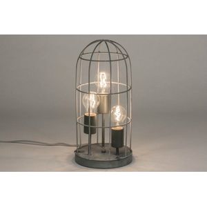 Lumidora Tafellamp 72856 - RAILEY - 3 Lichts - E27 - Grijs - Betongrijs - Metaal - ⌀ 20 cm