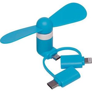Smartphone Ventilator - Blauw - Micro-USB/Lightning