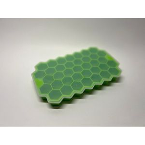 Ijsblokjesvorm met deksel - Keukengerei - Siliconen vorm en deksel - Groen