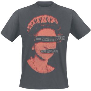 Sex Pistols God save the Queen Heren T-shirt - donkergrijs - S