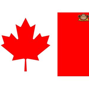 Partychimp Canadese Vlag Canada - 90x150 Cm - Polyester - Wit/Rood